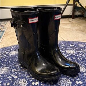 Hunter Glossy Black Short Rain Boots